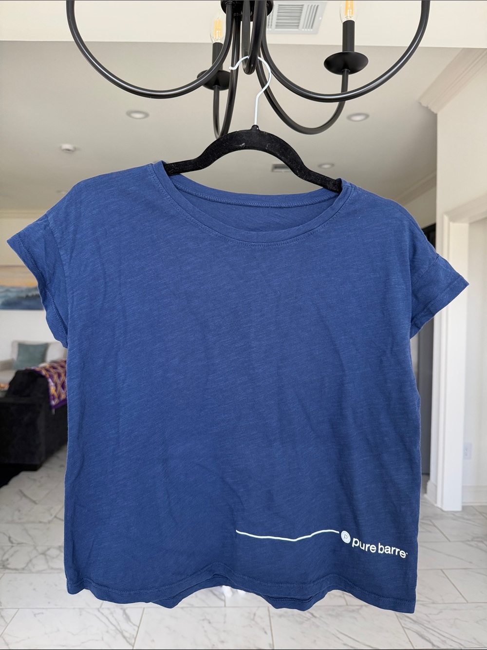 Pure Barre Blue Short Sleeve Crewneck Tee